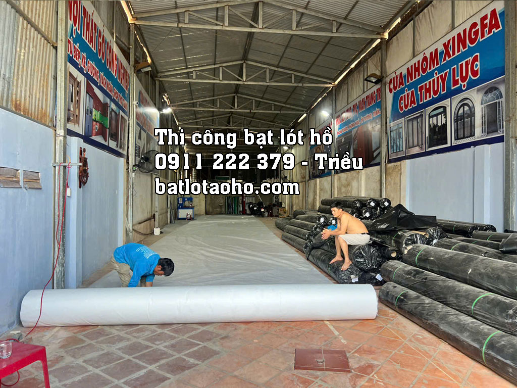 Thi Công Bạt Lót Ao Hồ Tưới 1mm ĐỦ CHUẨN DEM 