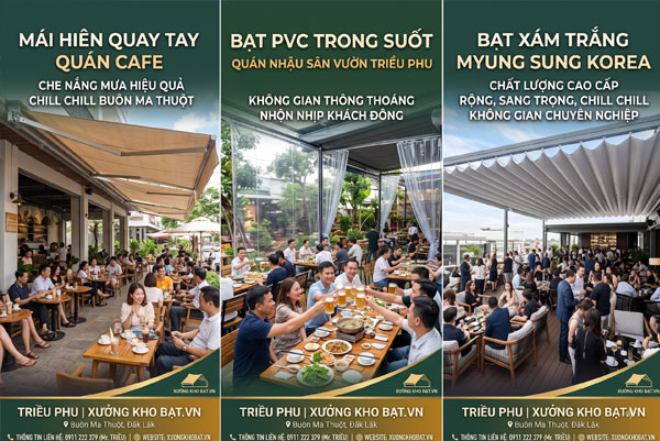 Lắp Bạt Mái Che Quán Bán Hàng